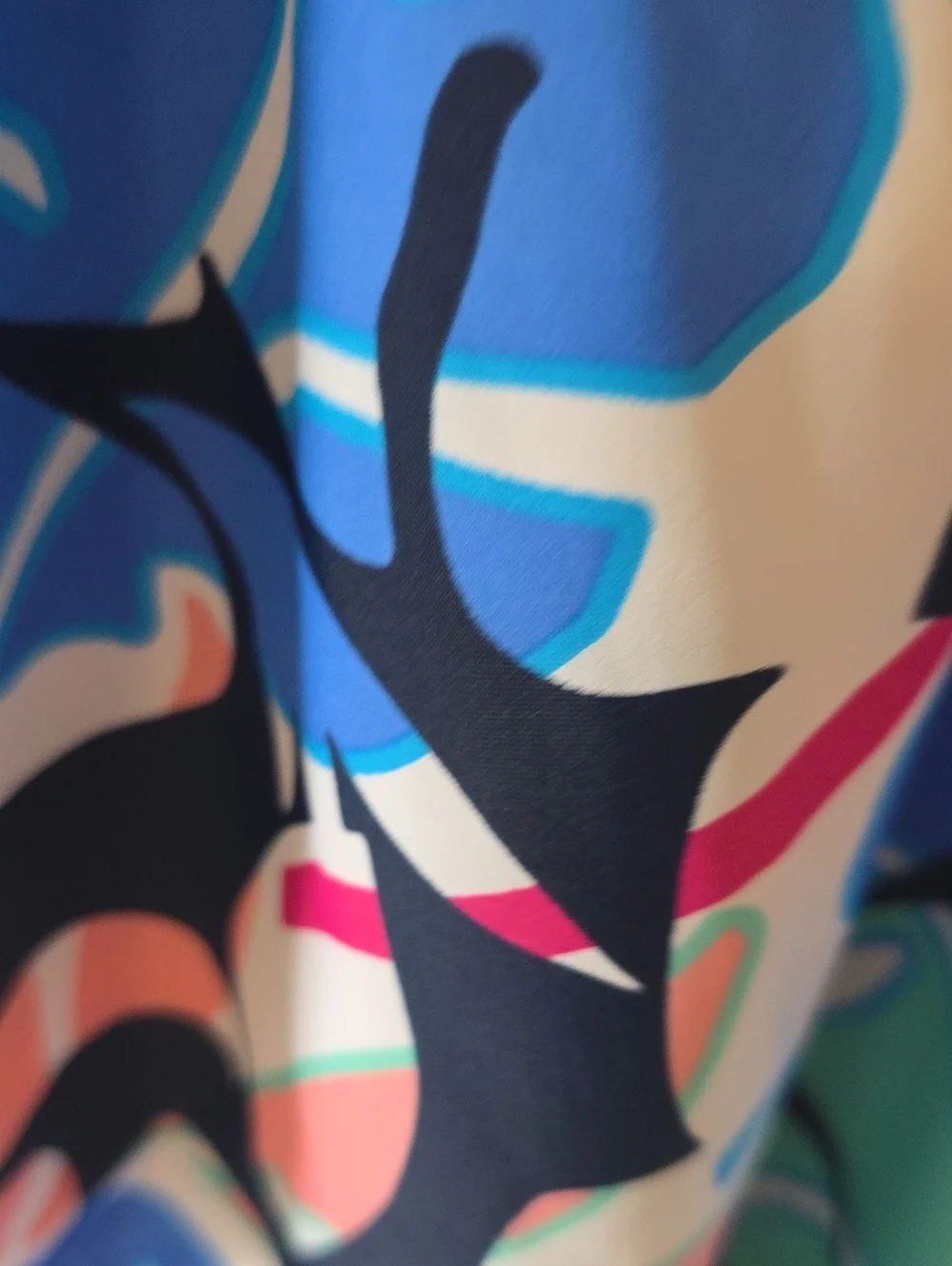Nautica Women Multicolor Abstract One-Piece Swimsuit. Blue, Pink, Orange.
